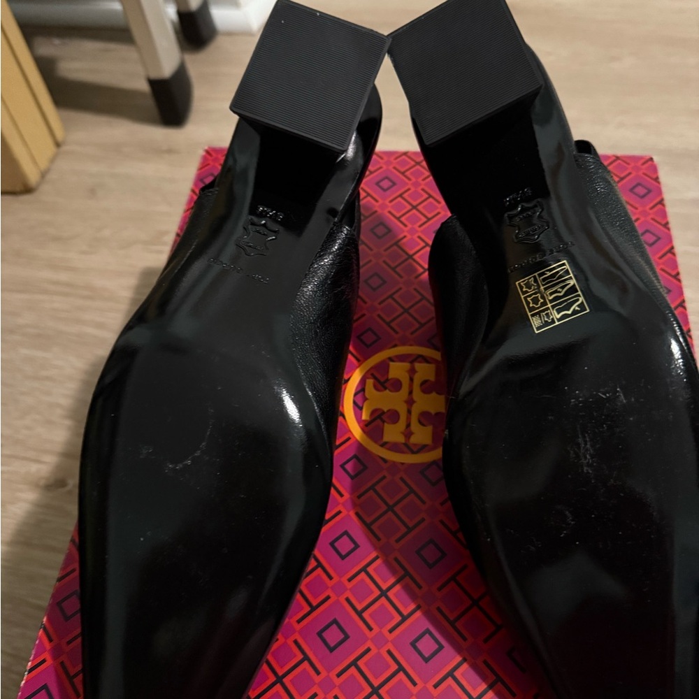 Tory Burch Elasticated Slingback Mules in Perfect Black - Picture 8 of 10